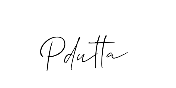 You should practise on your own different ways (Allison_Script) to write your name (Pdutta) in signature. don't let someone else do it for you. Pdutta signature style 2 images and pictures png