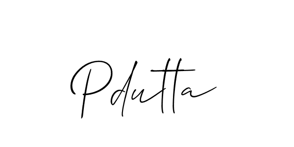 Use a signature maker to create a handwritten signature online. With this signature software, you can design (Allison_Script) your own signature for name Pdutta. Pdutta signature style 2 images and pictures png