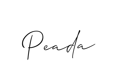 Also we have Peada name is the best signature style. Create professional handwritten signature collection using Allison_Script autograph style. Peada signature style 2 images and pictures png