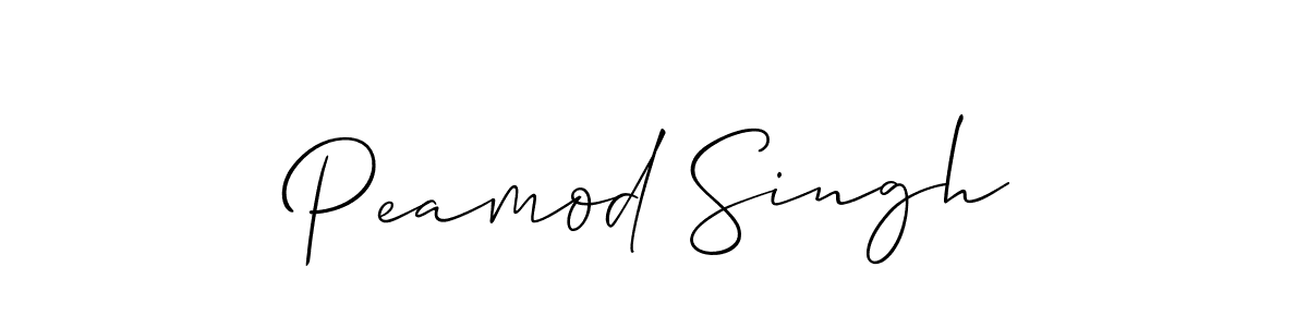 Use a signature maker to create a handwritten signature online. With this signature software, you can design (Allison_Script) your own signature for name Peamod Singh. Peamod Singh signature style 2 images and pictures png