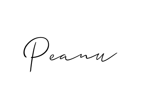 Peanu stylish signature style. Best Handwritten Sign (Allison_Script) for my name. Handwritten Signature Collection Ideas for my name Peanu. Peanu signature style 2 images and pictures png