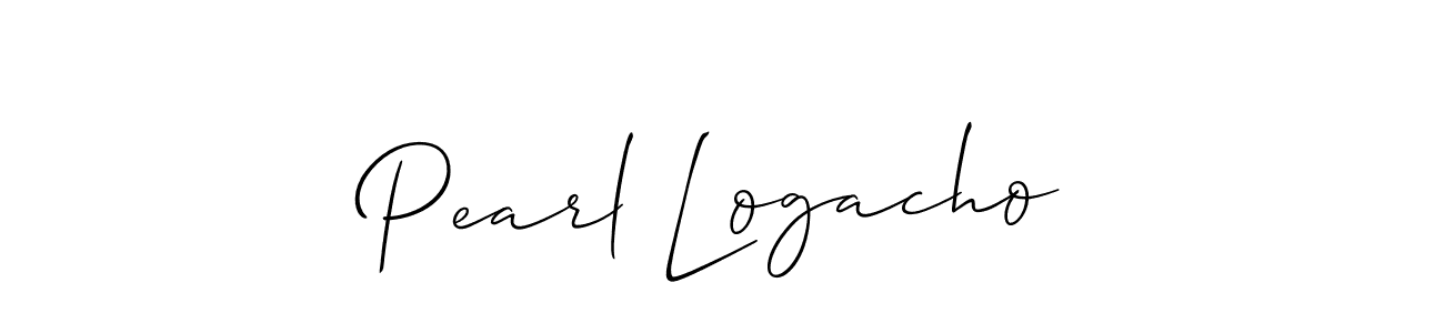 How to make Pearl Logacho signature? Allison_Script is a professional autograph style. Create handwritten signature for Pearl Logacho name. Pearl Logacho signature style 2 images and pictures png