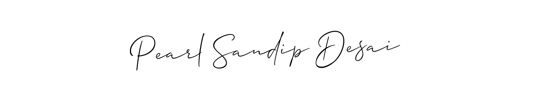Use a signature maker to create a handwritten signature online. With this signature software, you can design (Allison_Script) your own signature for name Pearl Sandip Desai. Pearl Sandip Desai signature style 2 images and pictures png
