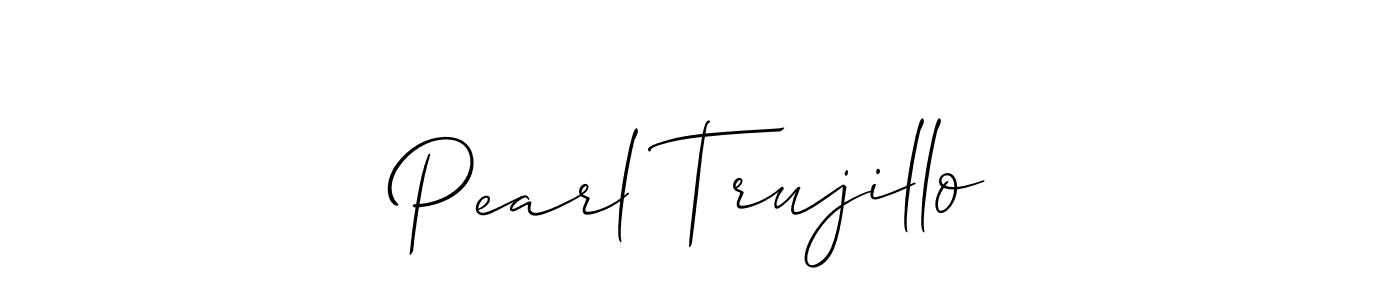 Pearl Trujillo stylish signature style. Best Handwritten Sign (Allison_Script) for my name. Handwritten Signature Collection Ideas for my name Pearl Trujillo. Pearl Trujillo signature style 2 images and pictures png