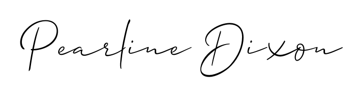 A stylish, flowing autograph style designed for name Pearline Dixon using Allison_Script typography. Perfect for digital creative projects. Pearline Dixon signature style 2 images and pictures png
