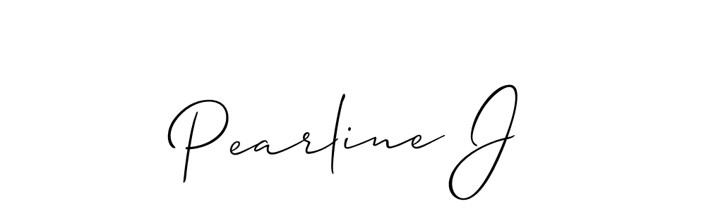 Also we have Pearline J name is the best signature style. Create professional handwritten signature collection using Allison_Script autograph style. Pearline J signature style 2 images and pictures png