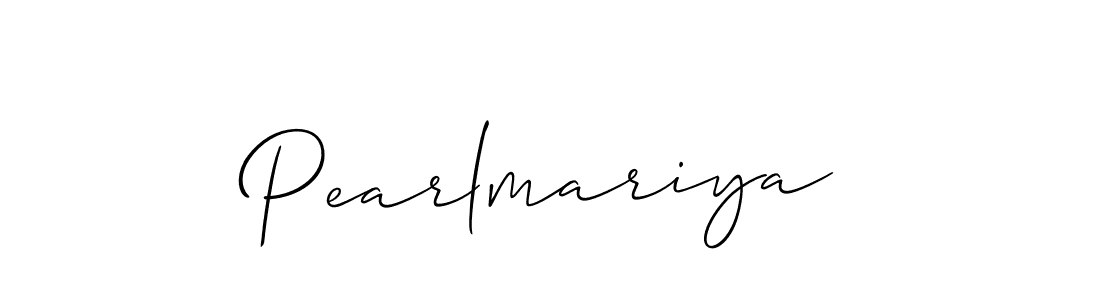 Make a beautiful signature design for name Pearlmariya. With this signature (Allison_Script) style, you can create a handwritten signature for free. Pearlmariya signature style 2 images and pictures png