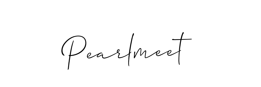 How to make Pearlmeet name signature. Use Allison_Script style for creating short signs online. This is the latest handwritten sign. Pearlmeet signature style 2 images and pictures png