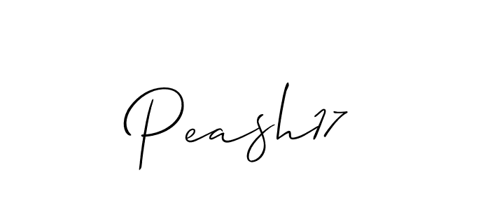 Best and Professional Signature Style for Peash17. Allison_Script Best Signature Style Collection. Peash17 signature style 2 images and pictures png