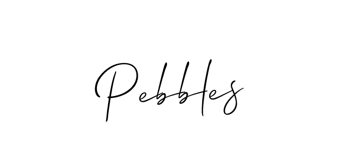 How to make Pebbles name signature. Use Allison_Script style for creating short signs online. This is the latest handwritten sign. Pebbles signature style 2 images and pictures png