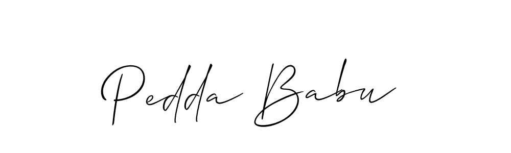 Make a beautiful signature design for name Pedda Babu. With this signature (Allison_Script) style, you can create a handwritten signature for free. Pedda Babu signature style 2 images and pictures png