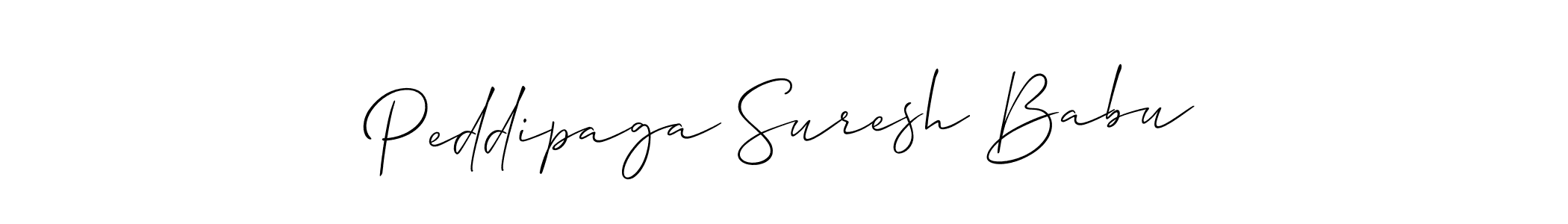Create a beautiful signature design for name Peddipaga Suresh Babu. With this signature (Allison_Script) fonts, you can make a handwritten signature for free. Peddipaga Suresh Babu signature style 2 images and pictures png