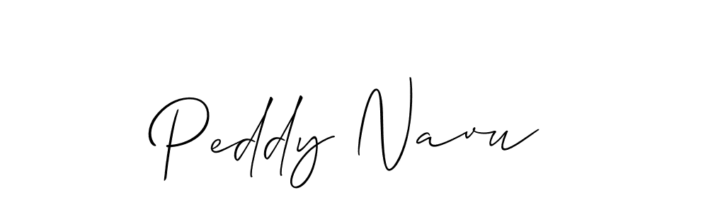 How to make Peddy Navu signature? Allison_Script is a professional autograph style. Create handwritten signature for Peddy Navu name. Peddy Navu signature style 2 images and pictures png