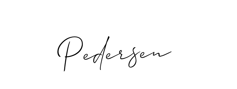 You should practise on your own different ways (Allison_Script) to write your name (Pedersen) in signature. don't let someone else do it for you. Pedersen signature style 2 images and pictures png