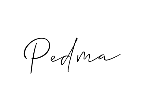 The best way (Allison_Script) to make a short signature is to pick only two or three words in your name. The name Pedma include a total of six letters. For converting this name. Pedma signature style 2 images and pictures png