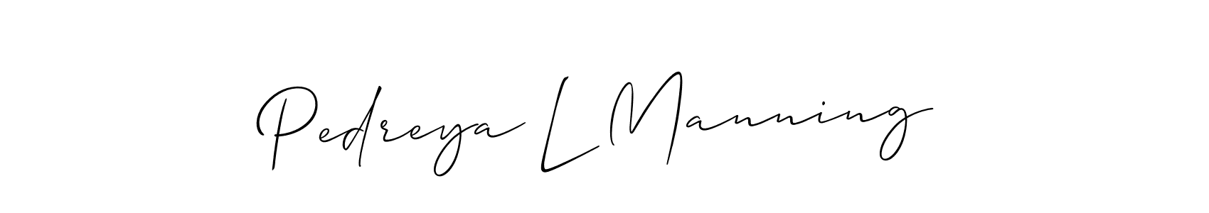 You can use this online signature creator to create a handwritten signature for the name Pedreya L Manning. This is the best online autograph maker. Pedreya L Manning signature style 2 images and pictures png