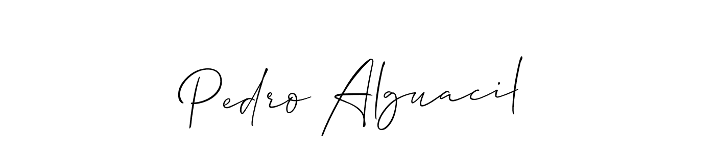 Make a short Pedro Alguacil signature style. Manage your documents anywhere anytime using Allison_Script. Create and add eSignatures, submit forms, share and send files easily. Pedro Alguacil signature style 2 images and pictures png