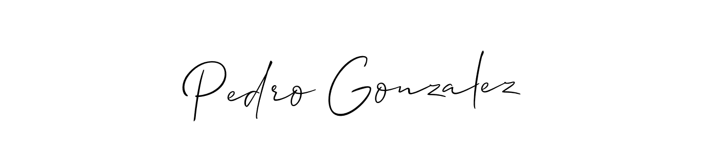 You should practise on your own different ways (Allison_Script) to write your name (Pedro Gonzalez) in signature. don't let someone else do it for you. Pedro Gonzalez signature style 2 images and pictures png