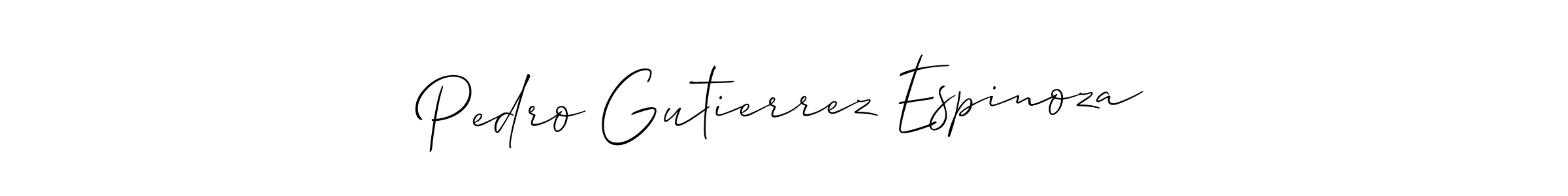 You should practise on your own different ways (Allison_Script) to write your name (Pedro Gutierrez Espinoza) in signature. don't let someone else do it for you. Pedro Gutierrez Espinoza signature style 2 images and pictures png