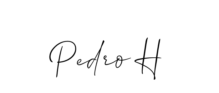 How to make Pedro H signature? Allison_Script is a professional autograph style. Create handwritten signature for Pedro H name. Pedro H signature style 2 images and pictures png