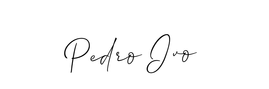 Make a beautiful signature design for name Pedro Ivo. With this signature (Allison_Script) style, you can create a handwritten signature for free. Pedro Ivo signature style 2 images and pictures png