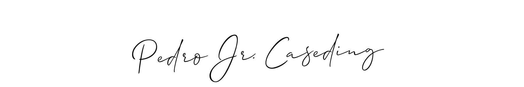 Design your own signature with our free online signature maker. With this signature software, you can create a handwritten (Allison_Script) signature for name Pedro Jr. Caseding. Pedro Jr. Caseding signature style 2 images and pictures png