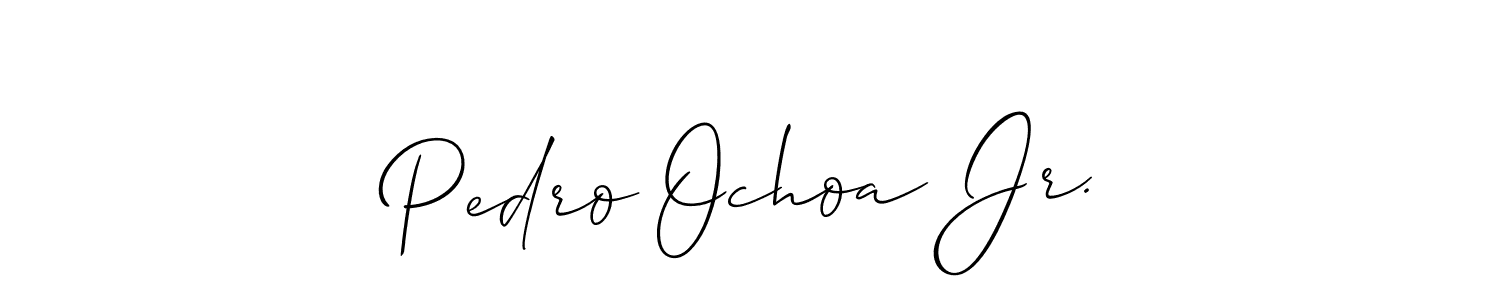 Design your own signature with our free online signature maker. With this signature software, you can create a handwritten (Allison_Script) signature for name Pedro Ochoa Jr.. Pedro Ochoa Jr. signature style 2 images and pictures png
