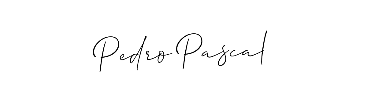 Make a beautiful signature design for name Pedro Pascal. With this signature (Allison_Script) style, you can create a handwritten signature for free. Pedro Pascal signature style 2 images and pictures png