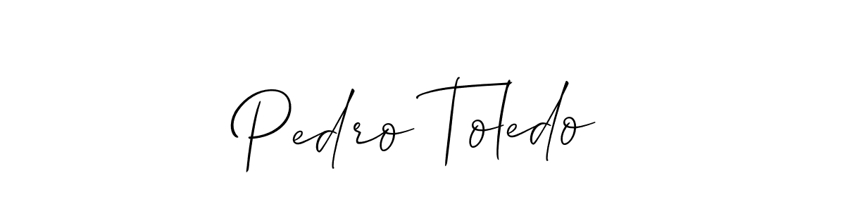 Make a beautiful signature design for name Pedro Toledo. With this signature (Allison_Script) style, you can create a handwritten signature for free. Pedro Toledo signature style 2 images and pictures png