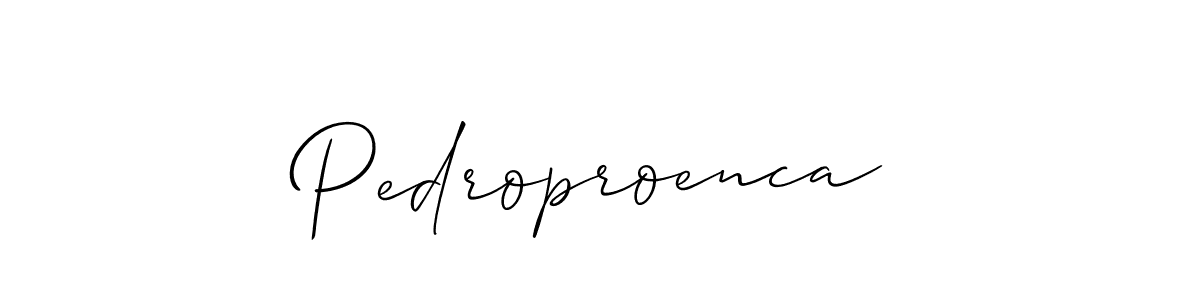 Make a beautiful signature design for name Pedroproenca. With this signature (Allison_Script) style, you can create a handwritten signature for free. Pedroproenca signature style 2 images and pictures png