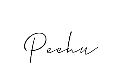 Design your own signature with our free online signature maker. With this signature software, you can create a handwritten (Allison_Script) signature for name Peehu. Peehu signature style 2 images and pictures png