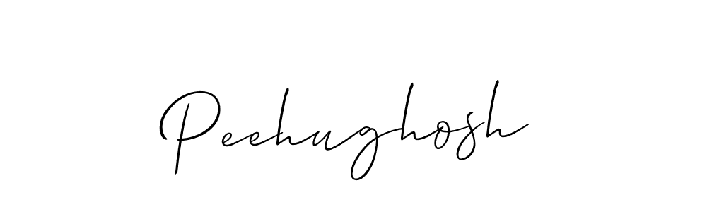 Design your own signature with our free online signature maker. With this signature software, you can create a handwritten (Allison_Script) signature for name Peehughosh. Peehughosh signature style 2 images and pictures png