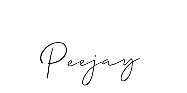 Allison_Script is a professional signature style that is perfect for those who want to add a touch of class to their signature. It is also a great choice for those who want to make their signature more unique. Get Peejay name to fancy signature for free. Peejay signature style 2 images and pictures png