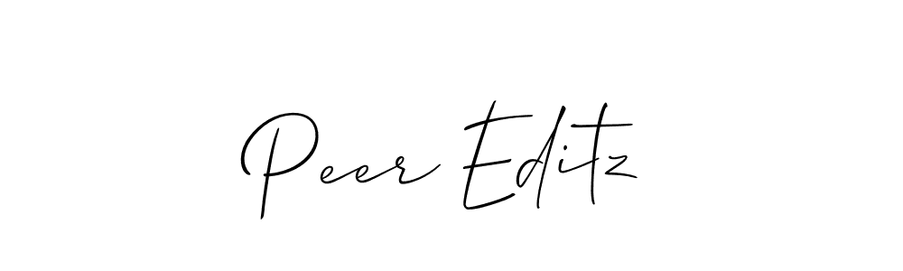 Also we have Peer Editz name is the best signature style. Create professional handwritten signature collection using Allison_Script autograph style. Peer Editz signature style 2 images and pictures png