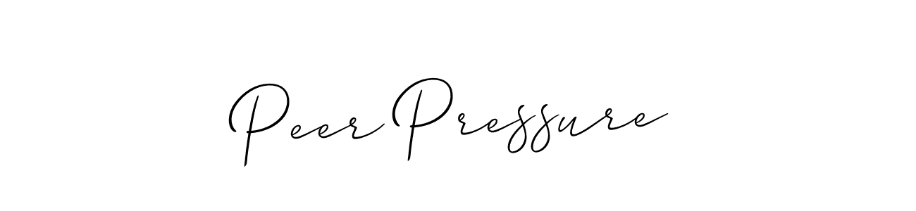 Best and Professional Signature Style for Peer Pressure. Allison_Script Best Signature Style Collection. Peer Pressure signature style 2 images and pictures png