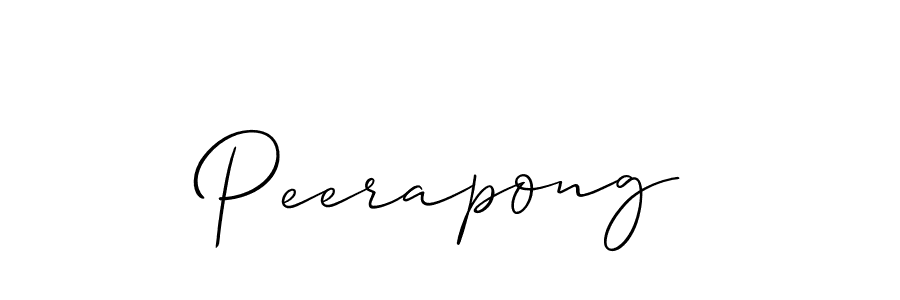 Also we have Peerapong name is the best signature style. Create professional handwritten signature collection using Allison_Script autograph style. Peerapong signature style 2 images and pictures png