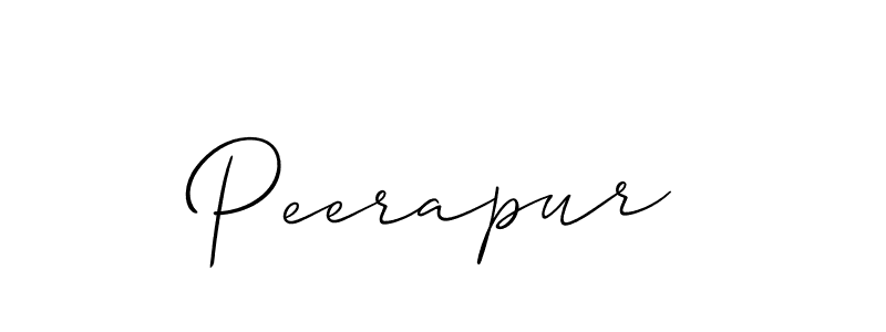 Create a beautiful signature design for name Peerapur. With this signature (Allison_Script) fonts, you can make a handwritten signature for free. Peerapur signature style 2 images and pictures png