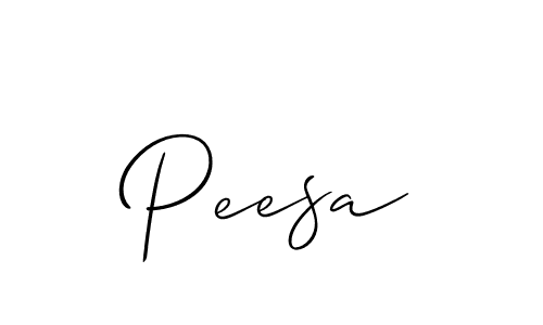 How to make Peesa signature? Allison_Script is a professional autograph style. Create handwritten signature for Peesa name. Peesa signature style 2 images and pictures png