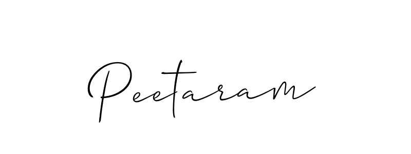 Create a beautiful signature design for name Peetaram. With this signature (Allison_Script) fonts, you can make a handwritten signature for free. Peetaram signature style 2 images and pictures png