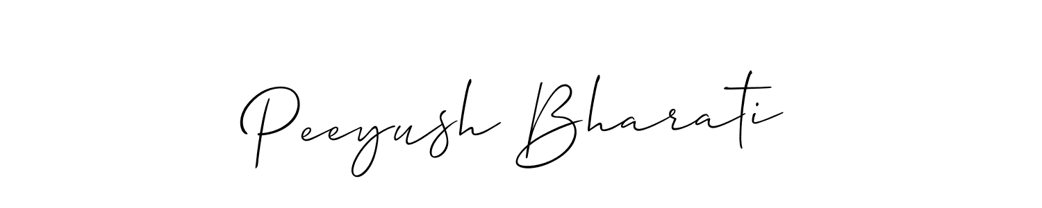 How to make Peeyush Bharati signature? Allison_Script is a professional autograph style. Create handwritten signature for Peeyush Bharati name. Peeyush Bharati signature style 2 images and pictures png