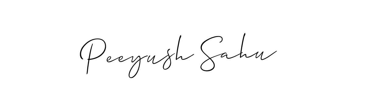 Also You can easily find your signature by using the search form. We will create Peeyush Sahu name handwritten signature images for you free of cost using Allison_Script sign style. Peeyush Sahu signature style 2 images and pictures png
