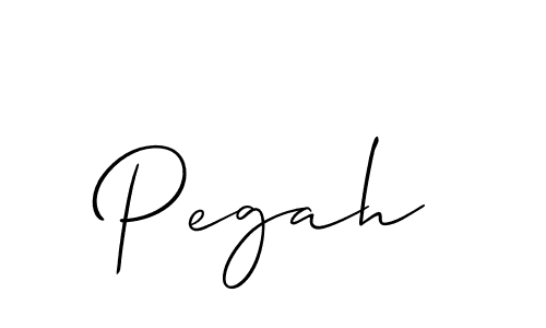 Design your own signature with our free online signature maker. With this signature software, you can create a handwritten (Allison_Script) signature for name Pegah. Pegah signature style 2 images and pictures png