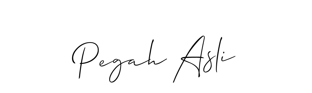 Make a beautiful signature design for name Pegah Asli. With this signature (Allison_Script) style, you can create a handwritten signature for free. Pegah Asli signature style 2 images and pictures png