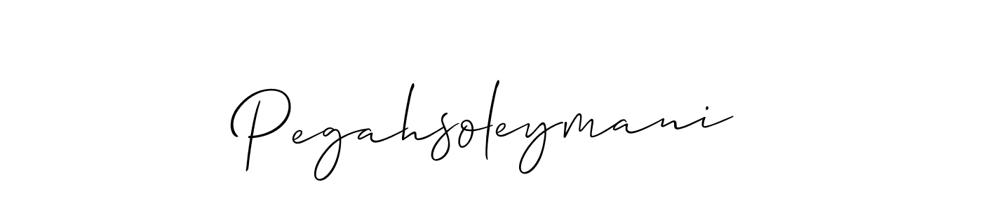 Use a signature maker to create a handwritten signature online. With this signature software, you can design (Allison_Script) your own signature for name Pegahsoleymani. Pegahsoleymani signature style 2 images and pictures png