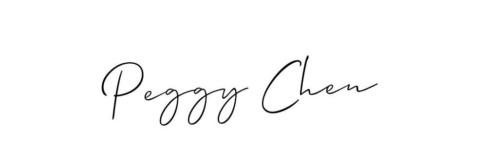 Design your own signature with our free online signature maker. With this signature software, you can create a handwritten (Allison_Script) signature for name Peggy Chen. Peggy Chen signature style 2 images and pictures png