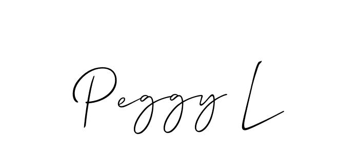 How to Draw Peggy L signature style? Allison_Script is a latest design signature styles for name Peggy L. Peggy L signature style 2 images and pictures png