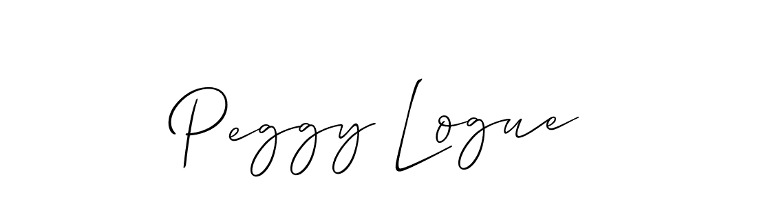 Create a beautiful signature design for name Peggy Logue. With this signature (Allison_Script) fonts, you can make a handwritten signature for free. Peggy Logue signature style 2 images and pictures png