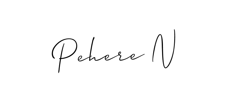 Use a signature maker to create a handwritten signature online. With this signature software, you can design (Allison_Script) your own signature for name Pehere N. Pehere N signature style 2 images and pictures png