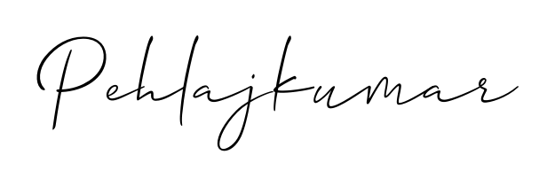 The Allison_Script handwriting style adds charm and authenticity to name Pehlajkumar. A wonderful choice for personal thank-you notes. Pehlajkumar signature style 2 images and pictures png