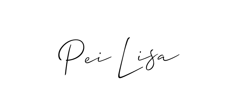 Best and Professional Signature Style for Pei Lisa. Allison_Script Best Signature Style Collection. Pei Lisa signature style 2 images and pictures png